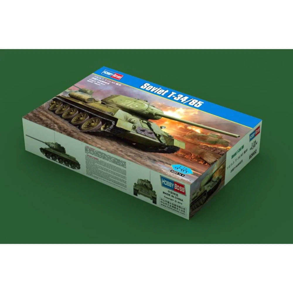 HobbyBoss 1/16 WWII Soviet T34/85 Plastic Model Kit [82602] - Hobbytech Toys