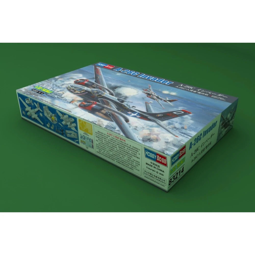 HobbyBoss 1/32 A-26C Invader Plastic Model Kit [83214] - Hobbytech Toys