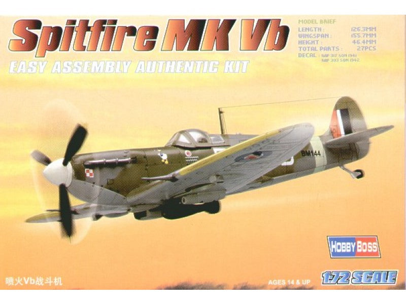 Hobby Boss 1/72 80212 Spitfire Mk Vb Hobby Boss PLASTIC MODELS