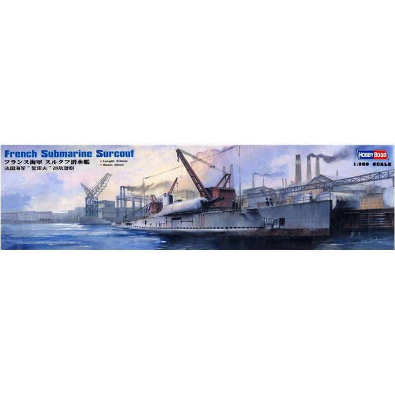 HobbyBoss 1/350 French Surcouf Submarine Cruiser Plastic Model Kit [83522] - Hobbytech Toys