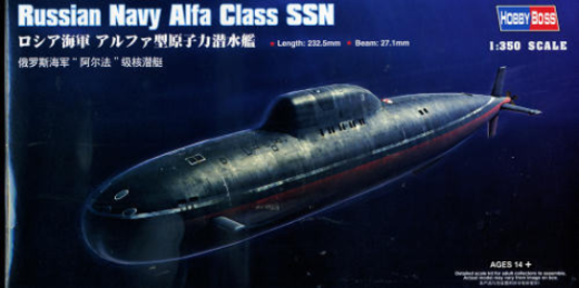 HobbyBoss 1/350 Russian Navy Alfa Class SSN Plastic Model Kit [83528] - Hobbytech Toys