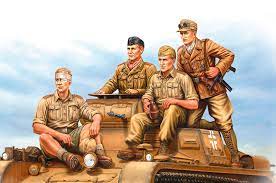 HobbyBoss 1/35 German Tropical Panzer Crew Plastic Model Kit [84409] - Hobbytech Toys