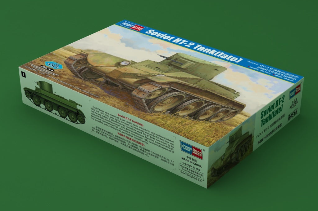 HobbyBoss 1/35 Soviet BT-2 Tank(late) Plastic Model Kit [84516] - Hobbytech Toys