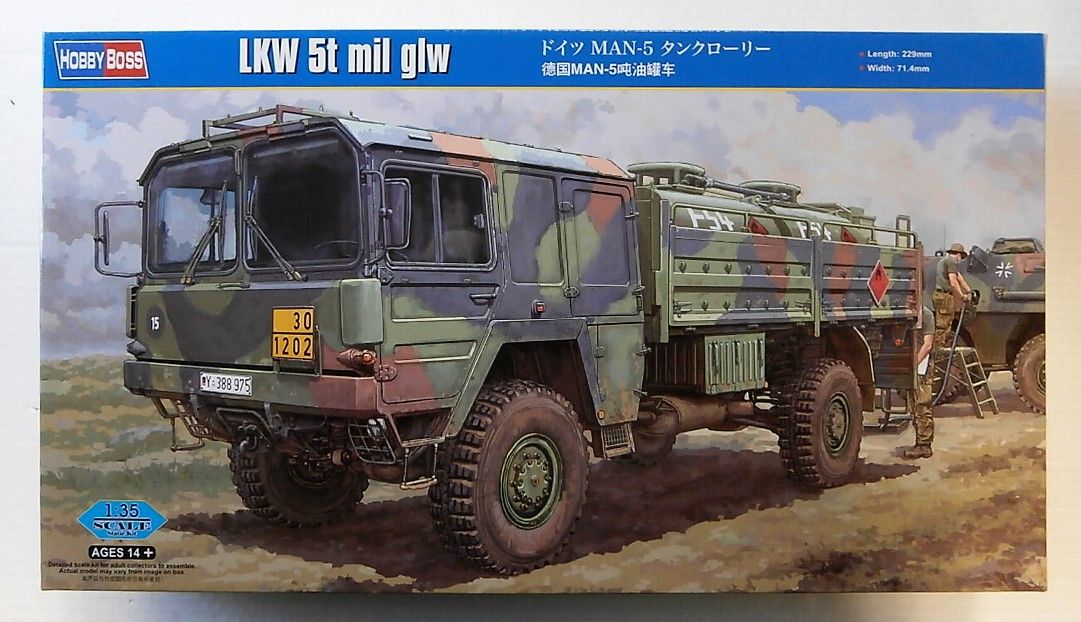 HobbyBoss 1/35 LKW 5t mil glw Plastic Model Kit [85508] - Hobbytech Toys