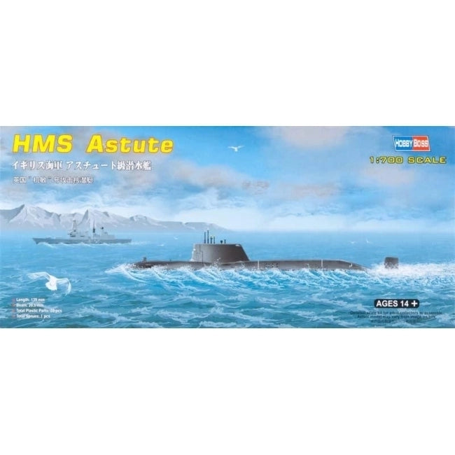 HobbyBoss 1/700 HMS Astute Plastic Model Kit [87022] - Hobbytech Toys