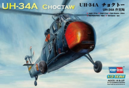 HobbyBoss 1/72 UH-34A Choctaw Plastic Model Kit [87215] - Hobbytech Toys