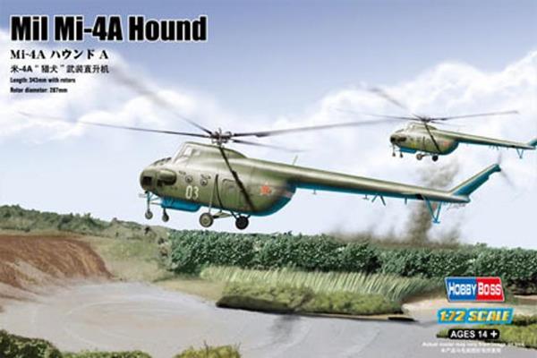 HobbyBoss 1/72 Mil Mi-4A Hound A Plastic Model Kit [87226] - Hobbytech Toys