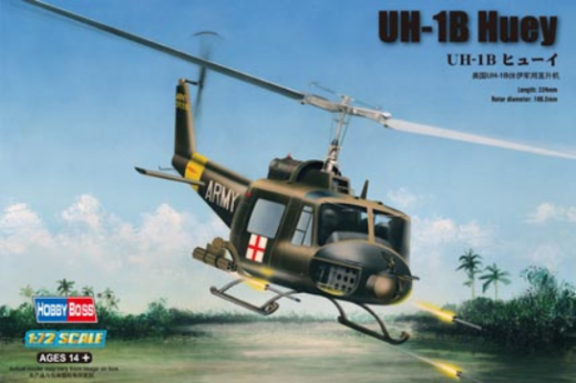 HobbyBoss 1/72 UH-1B Huey Plastic Model Kit [87228] - Hobbytech Toys