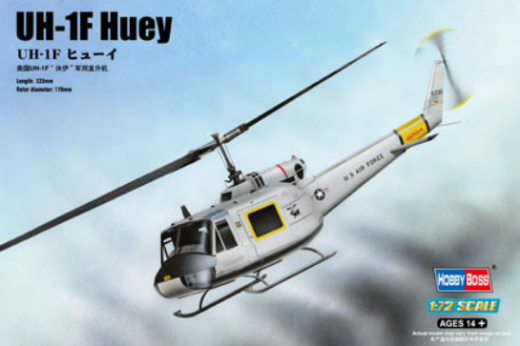 HobbyBoss 1/72 UH-1F Huey Plastic Model Kit [87230] - Hobbytech Toys