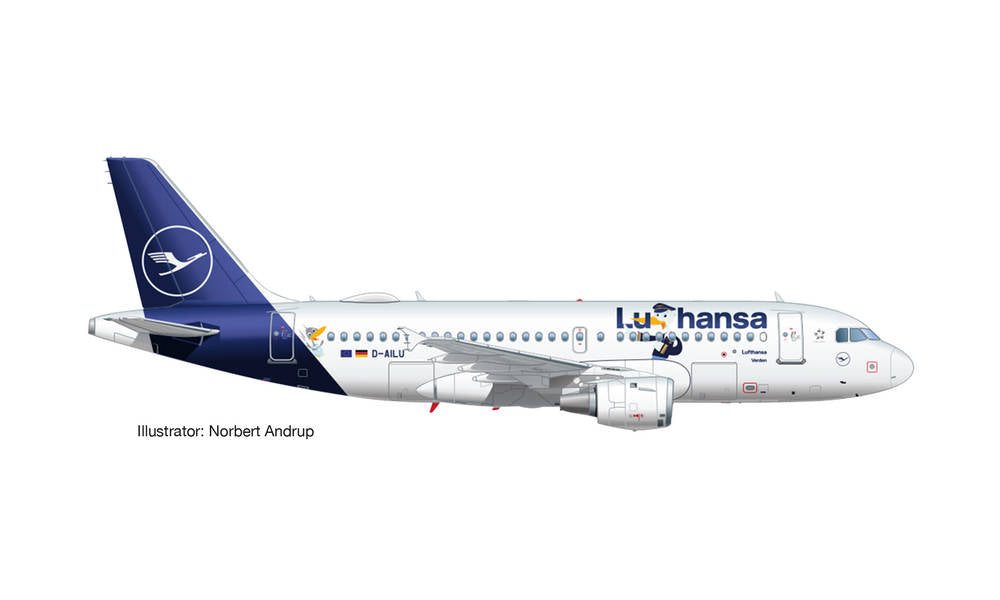 Herpa 1/500 Lufthansa Airbus A319 Lu and Csomo Herpa DIE-CAST MODELS
