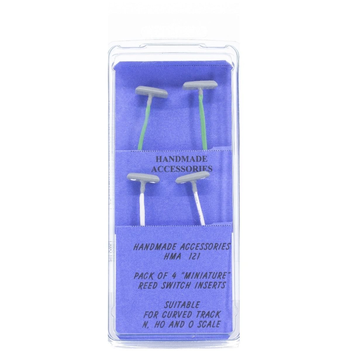 HMA 121 New Mini Reed Switch Insert Pack of 4 Hand Made Accessories TRAINS - HO/OO SCALE