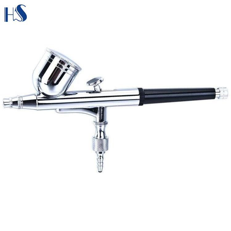 Hseng HS-30K dual action gravity feed airbrush kit with 0.2/0.3/0.5 needle and nozzle options, featured on a white background.