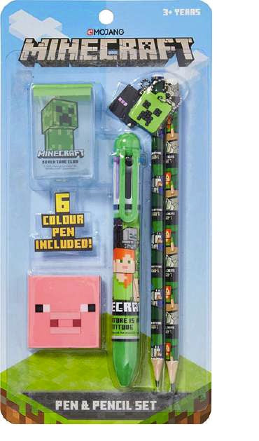 Minecraft Pen & Pencil Set - Hobbytech Toys