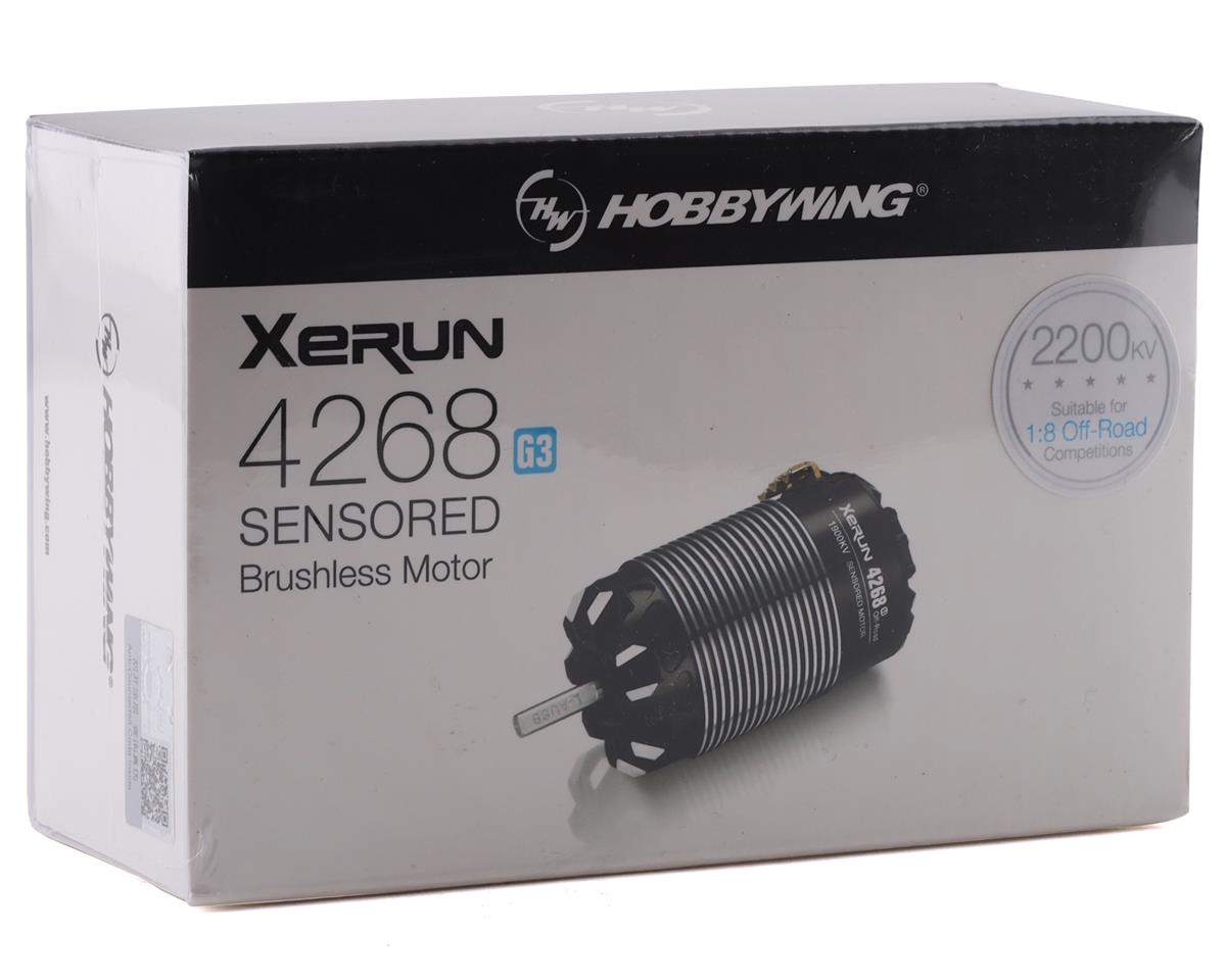 Hobbywing Xerun 4268 2200kv Sensored Brushless Motor Black Offroad - Hobbytech Toys