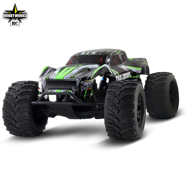 Hobby Works 1/10 Mud Digger V2 2WD Electric Monster Truck RTR Green - Hobbytech Toys