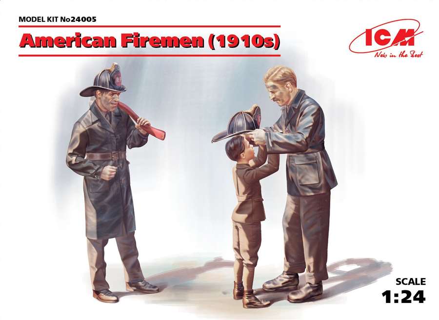 ICM 1/24 USA Firemen (1910s) (3) ICM PLASTIC MODELS