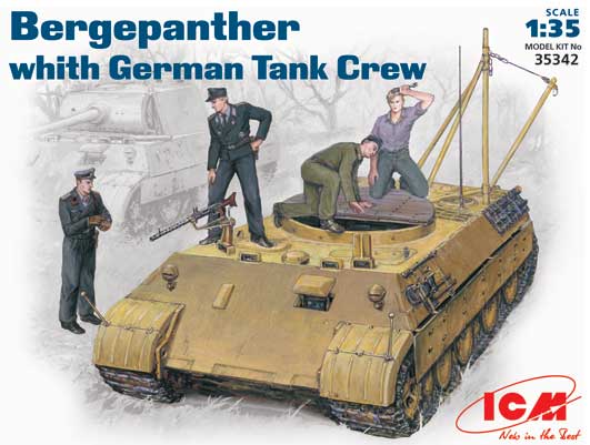 ICM 1/35 Bergepanther w/Ger.Tank Crew(4) ICM PLASTIC MODELS