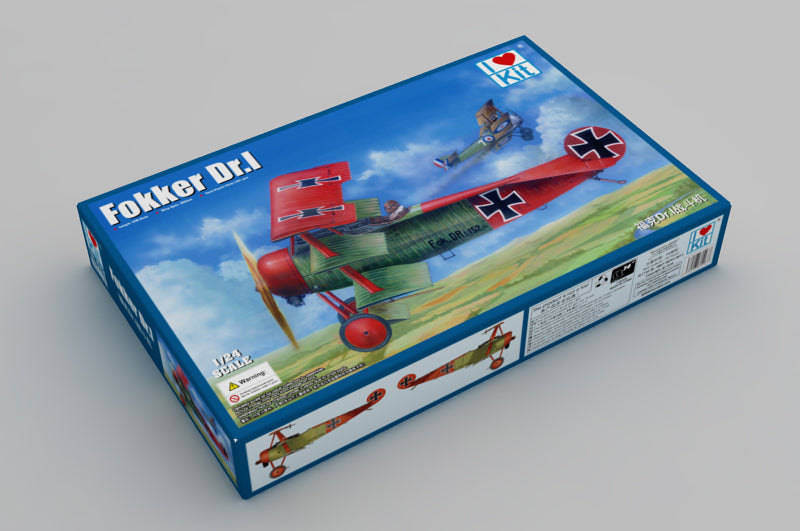 I Love Kit 1/24 Fokker Dr.I Plastic Model Kit [62403] - Hobbytech Toys