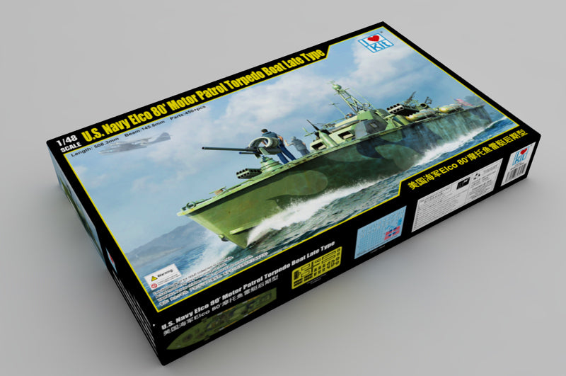 I Love Kit 1/48 Elco 80' Motor Patrol Torpedo Boat Late Type Plastic Model Kit [64801] - Hobbytech Toys