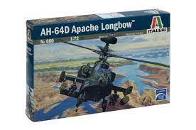 Italeri 0080S 1/72 AH-64 D Apache Longbow Plastic Model Kit - Hobbytech Toys