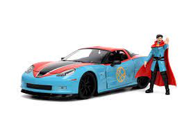 Jada 1/24 Doctor Strange Figure w/2006 Chevy Corvette Movie - Hobbytech Toys