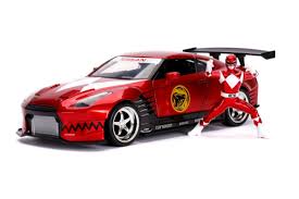 Jada 1/24 Red Ranger with 2009 Nissan GT-R Power Rangers Jada DIE-CAST MODELS