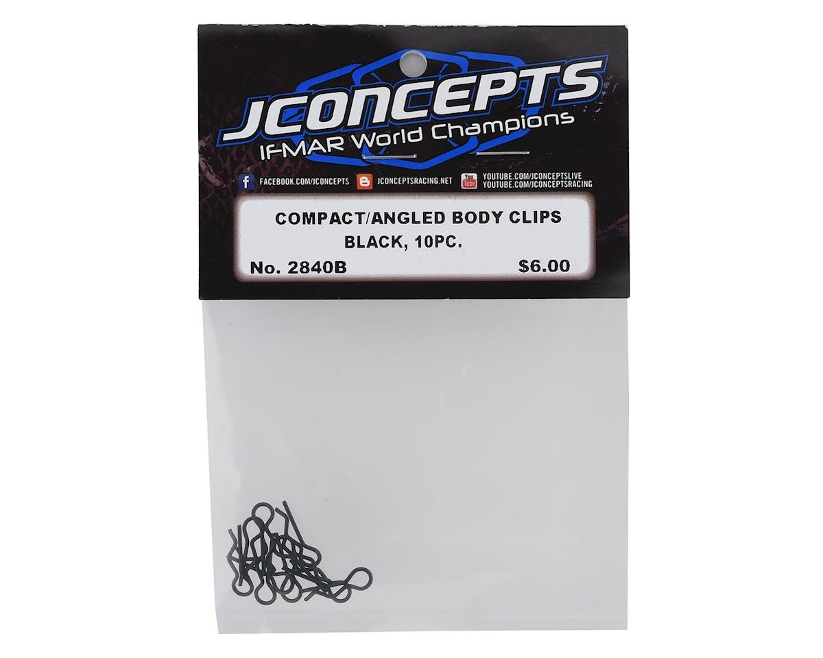 JConcepts Compact Angled Body Clips (10) (Black) JConcepts RC CARS - PARTS