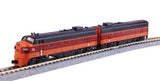 Kato N EMD FP7A-F7B Set - DCC - Milwaukee Road #95A, 95B (orange, maroon) - Hobbytech Toys