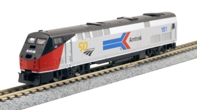 Kato N GE P42 Genesis - Standard DC - Amtrak #161 (Phase I, silver, red, white, blue, 50th Anniversary & Arrow Log - Hobbytech Toys
