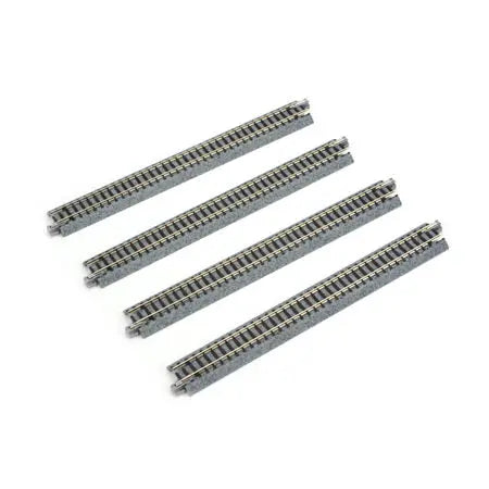 Kato N Straight Roadbed Track Section - Unitrack - 7-5/16in 18.6cm pkg(4) Kato TRAINS - N SCALE