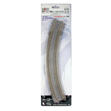 Kato N Curved Double Concrete Tie Superelevated Track - Unitrack - 18-7/8 & 17-5/8" 480 & 447mm Radius 22.5-Degree Easements, 1 Left & 1 Right - Hobbytech Toys