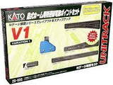 Kato N V1 Mainline Passing Siding Set - Unitrack - Includes: 2 #6 Turnouts, Switch Controllers,Connecting Track - Hobbytech Toys