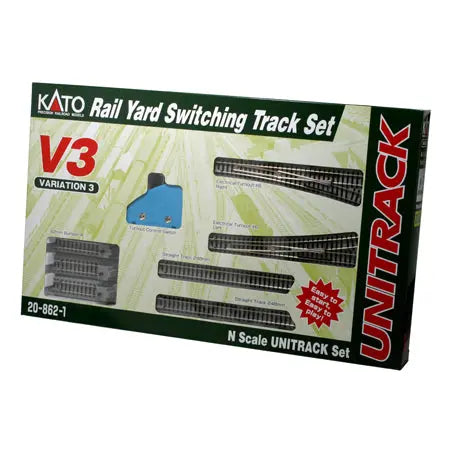 Kato N Unitrack V3 Set - Rail Yard Switching Track Starter Set Kato TRAINS - N SCALE