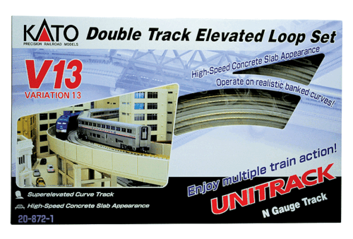 Kato N Unitrack V13 Set - Double-Track Elevated Loop Track Set - Hobbytech Toys