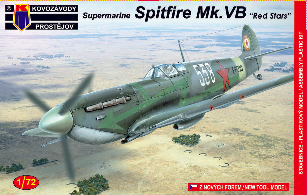 Kovozavody KPM0068 1/72 Supermarine Spitfire Mk.VB Red Stars Plastic Model Kit Kovozavody PLASTIC MODELS