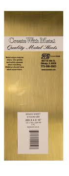 KS 250 Sheet Brass 0.005 X 4 X 10in (1) - Hobbytech Toys