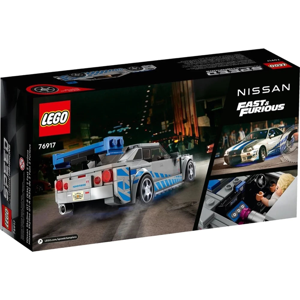 LEGO 76917 Speed Champions 2 Fast 2 Furious Nissan Skyline GT-R (R34) - Hobbytech Toys