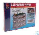 Life-Like HO Belvedere Downtown Hotel - Kit - 5-1/2 x 2-1/2in 14 x 6.4cm Life-Like TRAINS - HO/OO SCALE