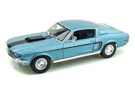 Maisto 1/18 1968 Ford Mustang GR Cobra Jet FB - Blue - Hobbytech Toys