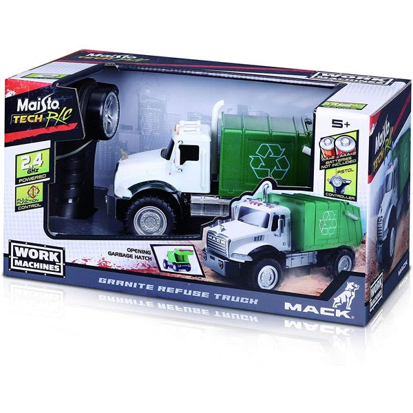Maisto Tech Work Machines Mack Granite Refuse Truck - 2.4 Ghz - Hobbytech Toys