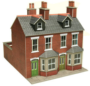 Metcalfe P0261 Oo/Ho Red Brick Terraced Houses Kit Metcalfe TRAINS - HO/OO SCALE