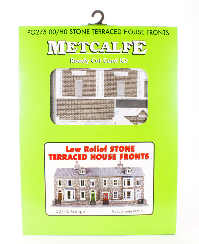 Metcalfe P0275 OO/HO Low Relief Stone Terraced House Fronts Metcalfe TRAINS - HO/OO SCALE