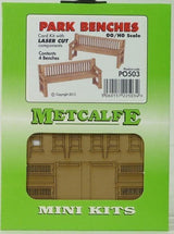 Metcalfe PO503 HO/OO Park Benches Metcalfe TRAINS - HO/OO SCALE