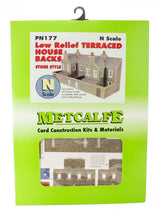 Metcalfe Pn177 N Stone Terraced House Backs Stone Style Metcalfe TRAINS - N SCALE