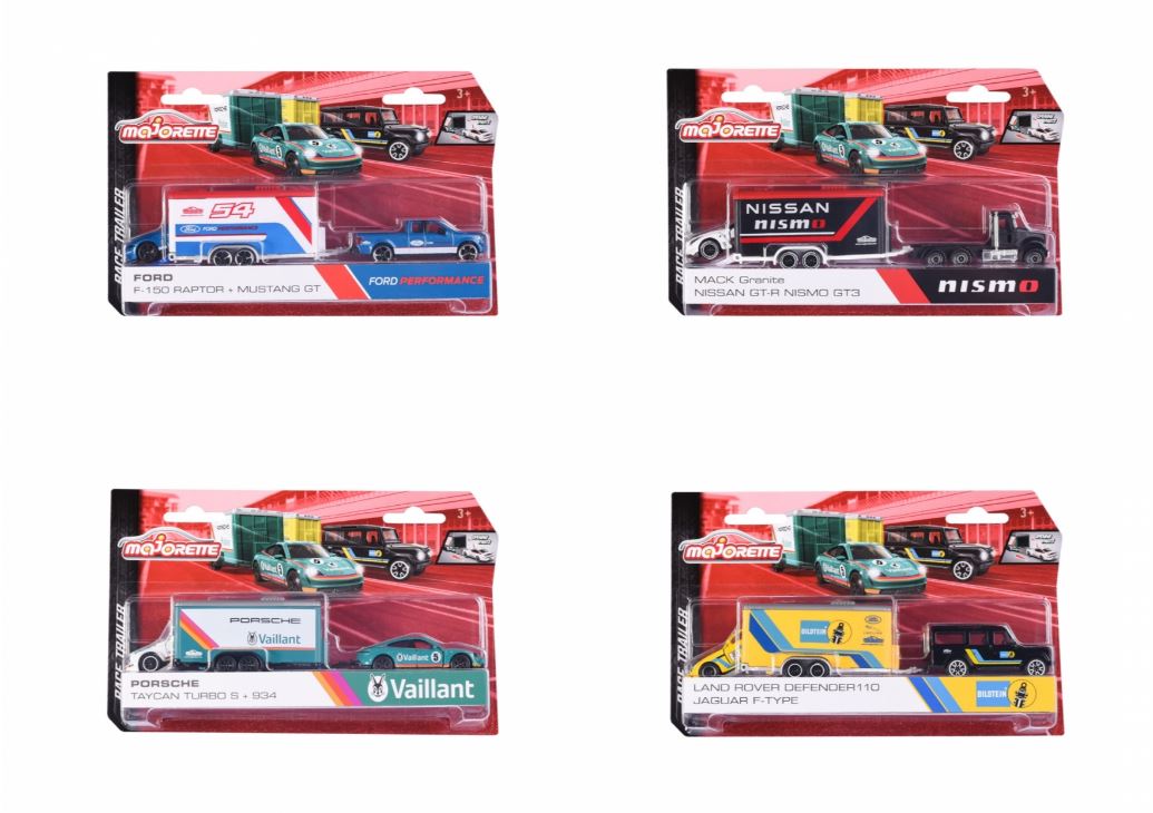 Majorette Race Trailers - Assorted (1pc) - Hobbytech Toys