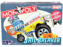 MPC 1/25 Monopoly Jail Breaker Custom Willys Panel (Snap) - Plastic Model Kit - Hobbytech Toys