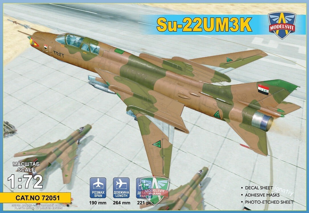 ModelSvit 72051 1/72 Su-22UM3K advanced two-seat trainer (Export version) Plastic Model Kit Modelsvit PLASTIC MODELS