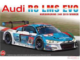 NuNu 1/24 Audi R8 LMS EVO 24hNurburgring 2019 Winner Plastic Model Kit [24026] - Hobbytech Toys