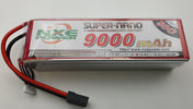 High-capacity 9000mAh 4S 14.8V 50C Lipo battery with Traxxas connector, ideal for powering high-performance RC models.