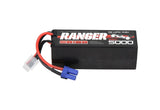 Rugged 5000mAh 4S Hardcase LiPo Battery by Ranger with EC5 connector for high-performance applications.